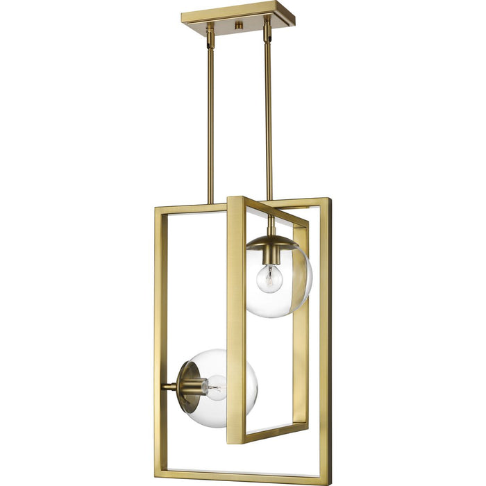 Progress Lighting Atwell Collection Brushed Bronze Two-Light Pendant (P500284-109)