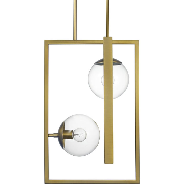 Progress Lighting Atwell Collection Brushed Bronze Two-Light Pendant (P500284-109)