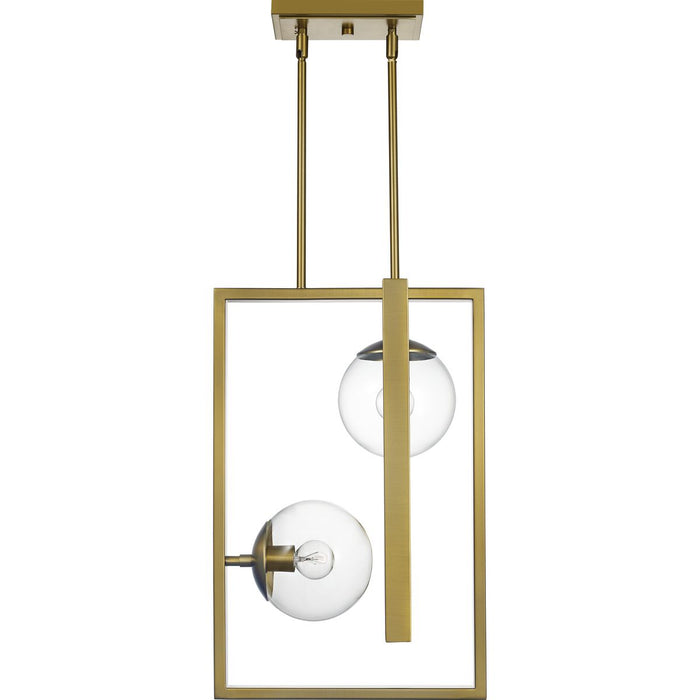 Progress Lighting Atwell Collection Brushed Bronze Two-Light Pendant (P500284-109)