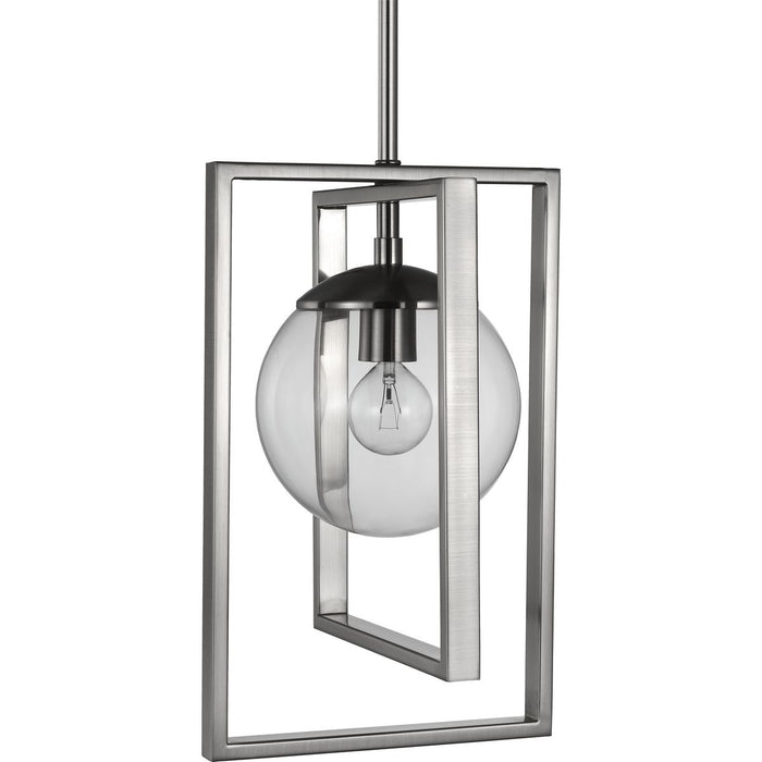 Progress Lighting Atwell Collection Brushed Nickel One-Light Pendant (P500283-009)