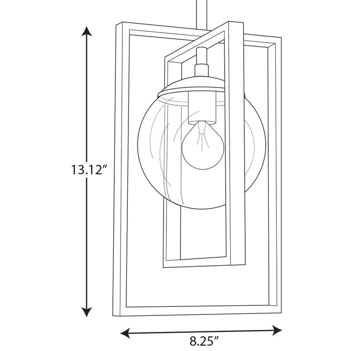 Progress Lighting Atwell Collection Brushed Nickel One-Light Pendant (P500283-009)