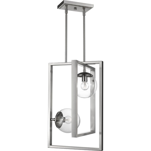 Progress Lighting Atwell Collection Brushed Nickel Two-Light Pendant (P500284-009)