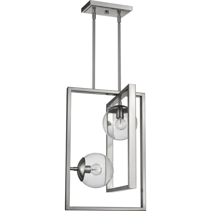 Progress Lighting Atwell Collection Brushed Nickel Two-Light Pendant (P500284-009)