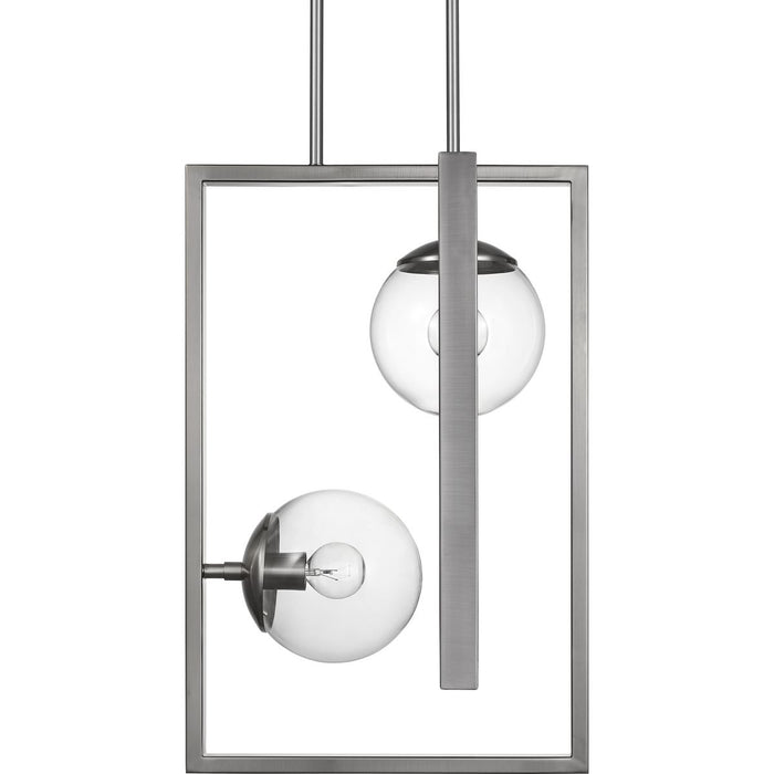 Progress Lighting Atwell Collection Brushed Nickel Two-Light Pendant (P500284-009)
