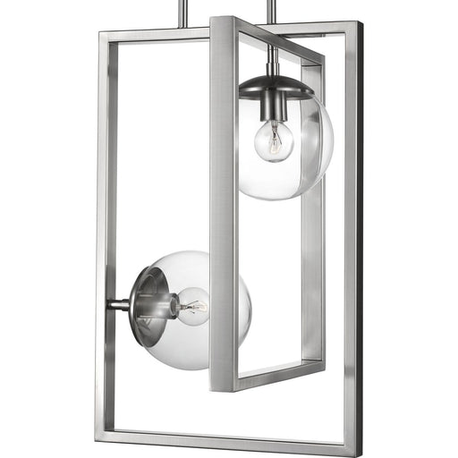 Progress Lighting Atwell Collection Brushed Nickel Two-Light Pendant (P500284-009)