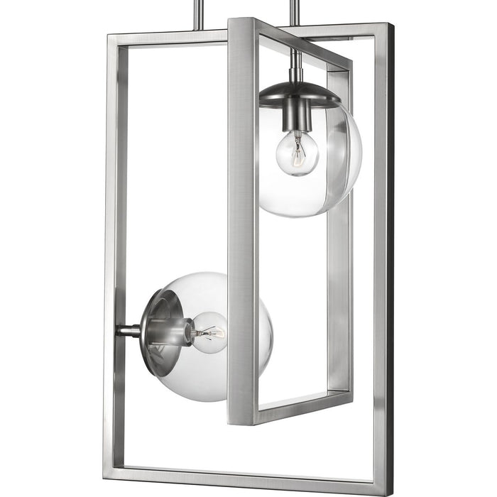 Progress Lighting Atwell Collection Brushed Nickel Two-Light Pendant (P500284-009)