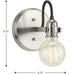 Progress Lighting Axle Collection 1 Light 60W Medium Base Bath And Vanity Fixture (P300189-009)