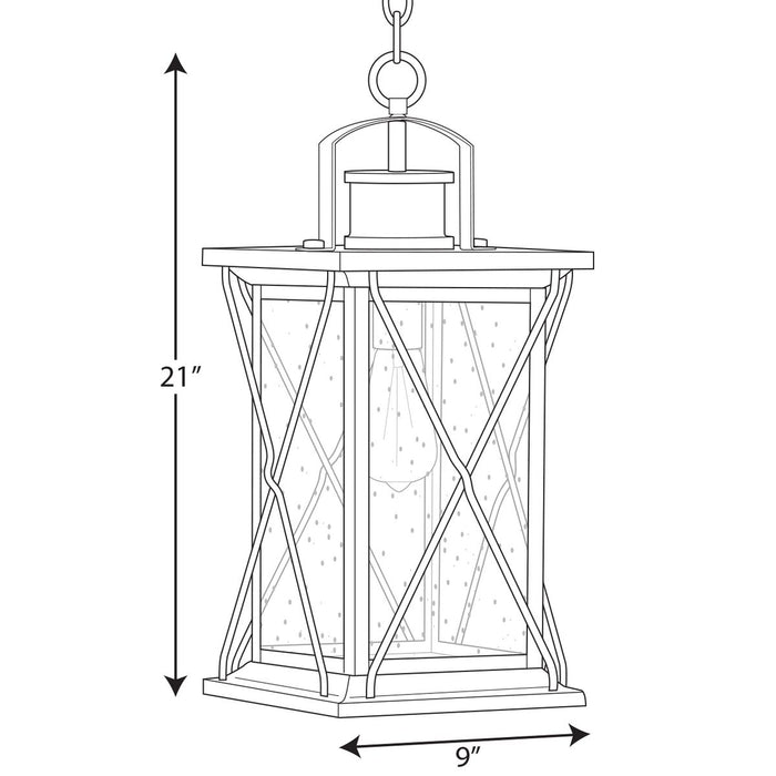 Progress Lighting Barlowe Collection Antique Bronze One-Light Hanging Lantern (P550068-020)