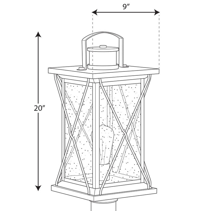 Progress Lighting Barlowe Collection Antique Bronze One-Light Post Lantern (P540068-020)