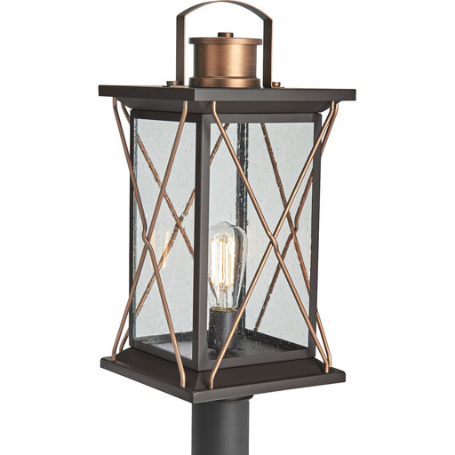 Progress Lighting Barlowe Collection Antique Bronze One-Light Post Lantern (P540068-020)