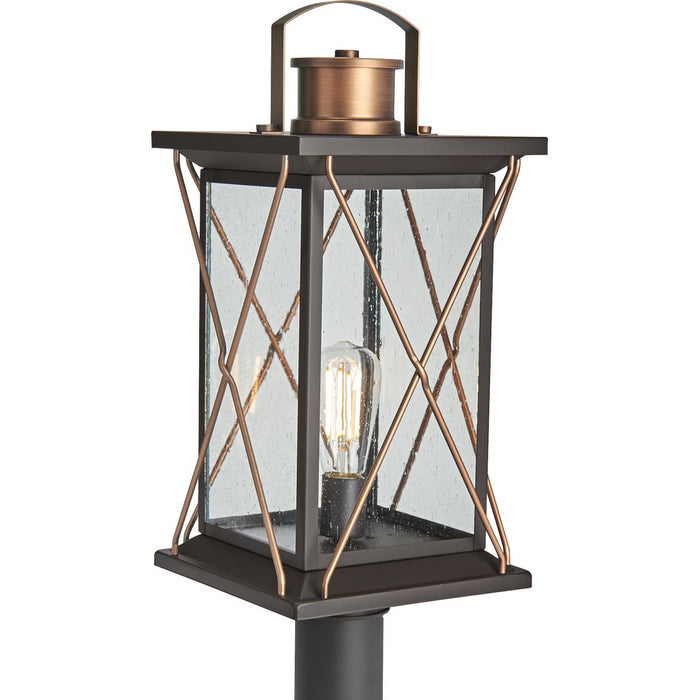 Progress Lighting Barlowe Collection Antique Bronze One-Light Post Lantern (P540068-020)