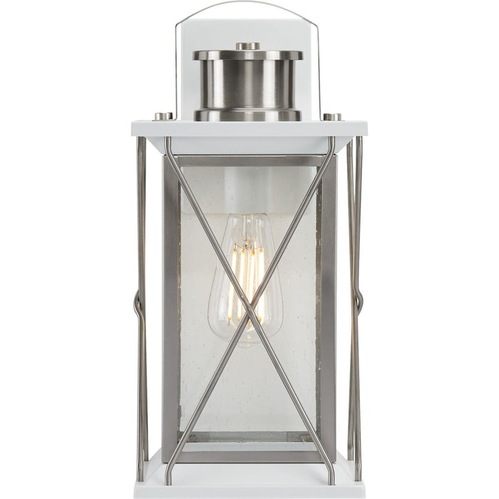 Progress Lighting Barlowe Collection Stainless Steel One-Light Medium Wall Lantern (P560157-135)