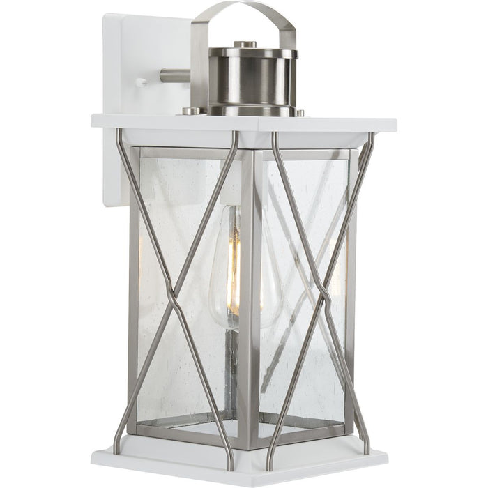 Progress Lighting Barlowe Collection Stainless Steel One-Light Medium Wall Lantern (P560157-135)