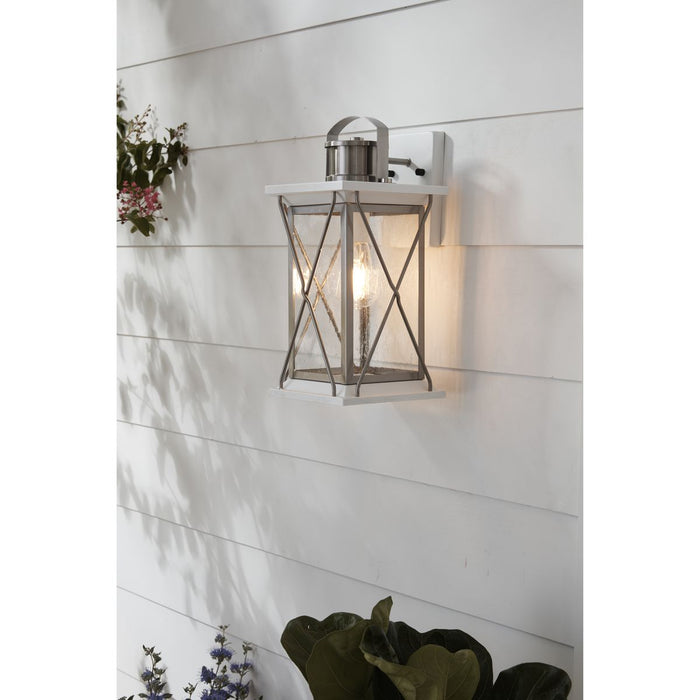 Progress Lighting Barlowe Collection Stainless Steel One-Light Medium Wall Lantern (P560157-135)