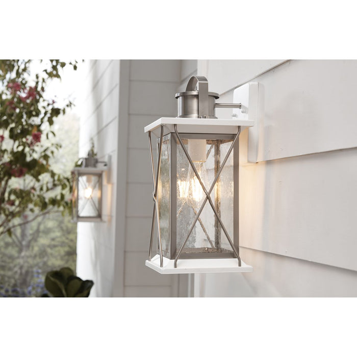 Progress Lighting Barlowe Collection Stainless Steel One-Light Medium Wall Lantern (P560157-135)