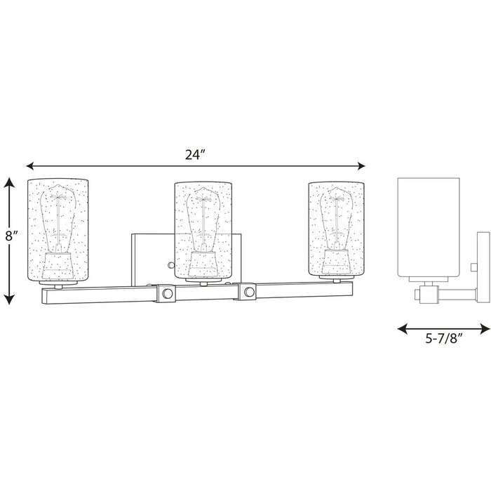 Progress Lighting Barnes Mill Collection Three-Light Bath And Vanity (P300068-020)
