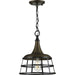 Progress Lighting Bastille Collection Aged Brass One-Light Pendant (P500236-161)