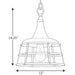 Progress Lighting Bastille Collection Aged Brass One-Light Pendant (P500236-161)