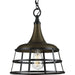 Progress Lighting Bastille Collection Aged Brass One-Light Pendant (P500236-161)