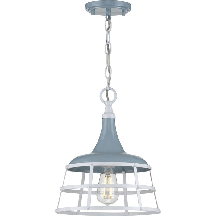 Progress Lighting Bastille Collection Coastal Blue One-Light Pendant (P500236-164)