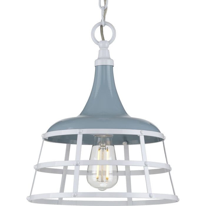 Progress Lighting Bastille Collection Coastal Blue One-Light Pendant (P500236-164)