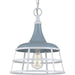 Progress Lighting Bastille Collection Coastal Blue One-Light Pendant (P500236-164)