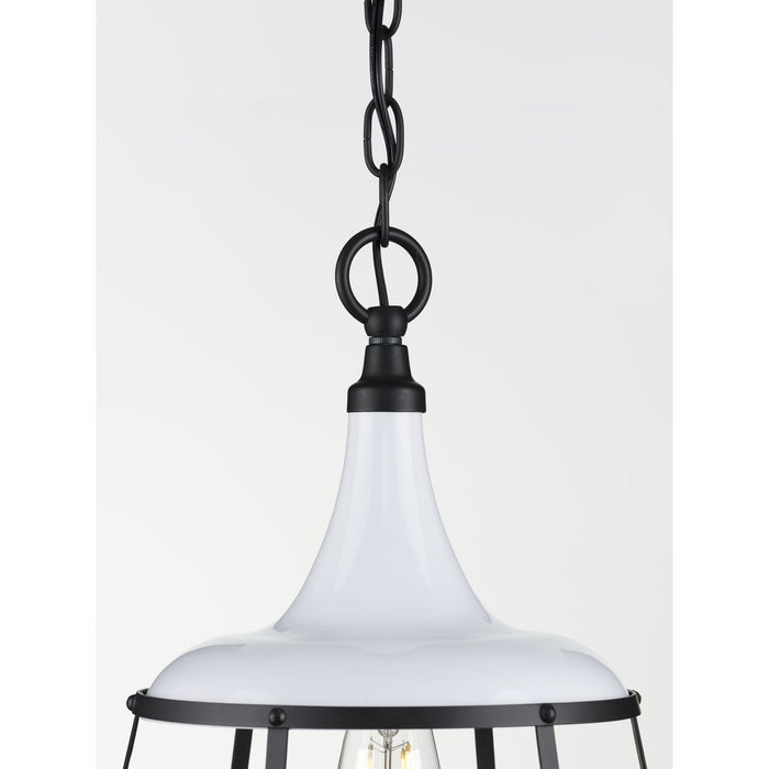 Progress Lighting Bastille Collection White One-Light Pendant (P500236-030)