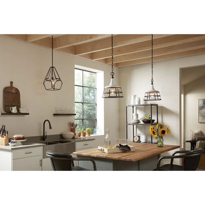 Progress Lighting Bastille Collection White One-Light Pendant (P500236-030)