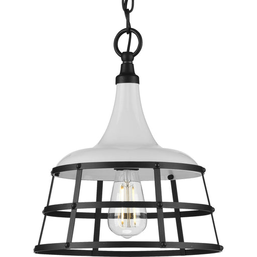 Progress Lighting Bastille Collection White One-Light Pendant (P500236-030)