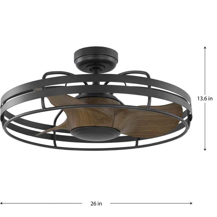 Progress Lighting Bastrop Collection 3-Blade Cage Fan Graphite (P250096-143)