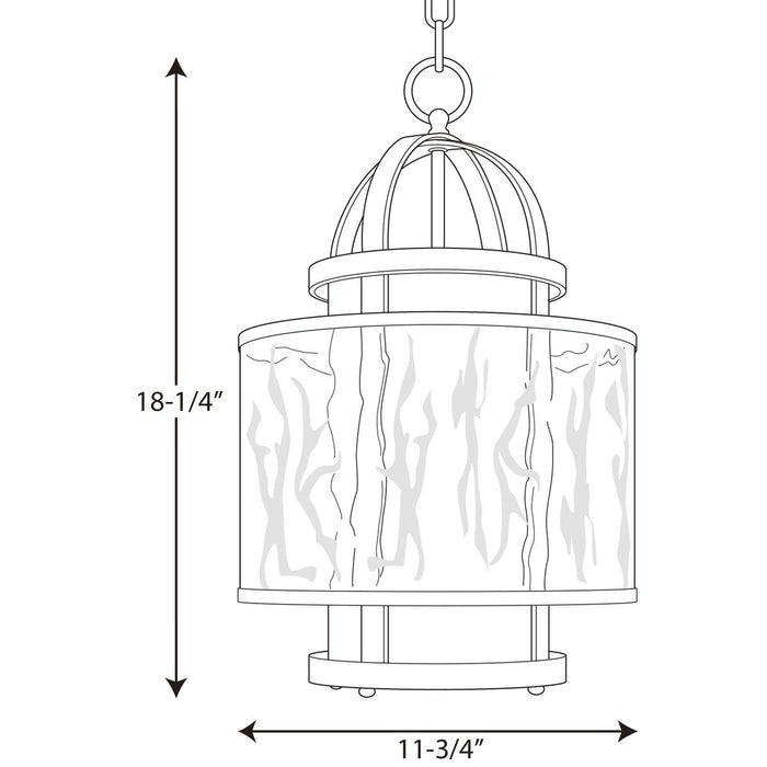 Progress Lighting Bay Court Collection One-Light Foyer Pendant (P3701-09)