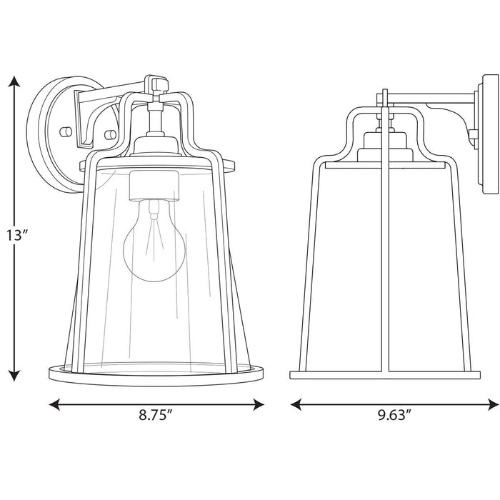 Progress Lighting Benton Harbor Collection One-Light Large Wall Lantern With Durashield (P560185-031)