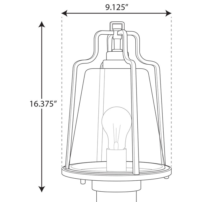 Progress Lighting Benton Harbor Collection One-Light Post Lantern With Durashield (P540065-031)