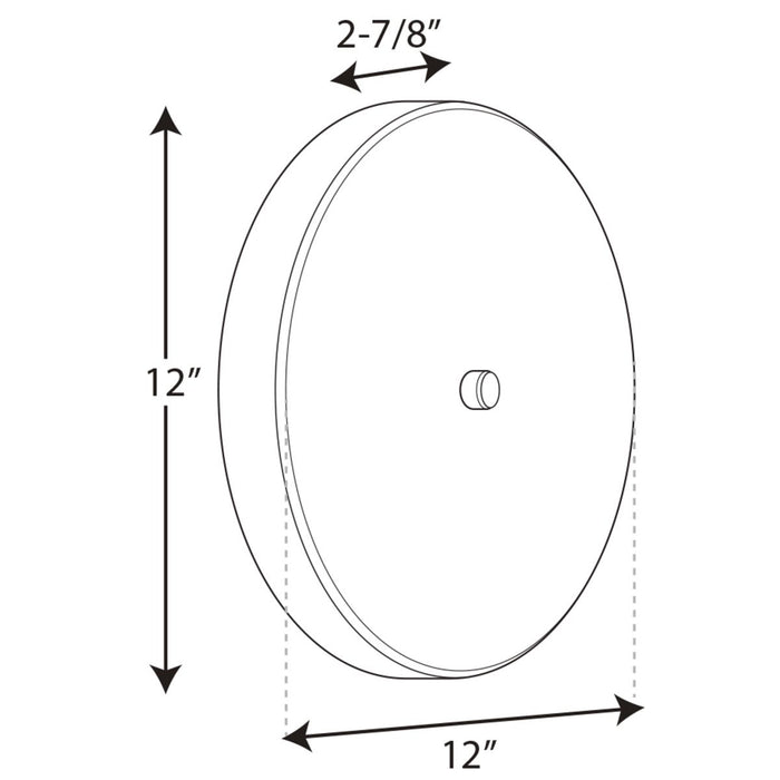 Progress Lighting Beyond Collection One-Light 12 Inch LED Round Ceiling/Wall Mount 3000K (P2308-0930K9)