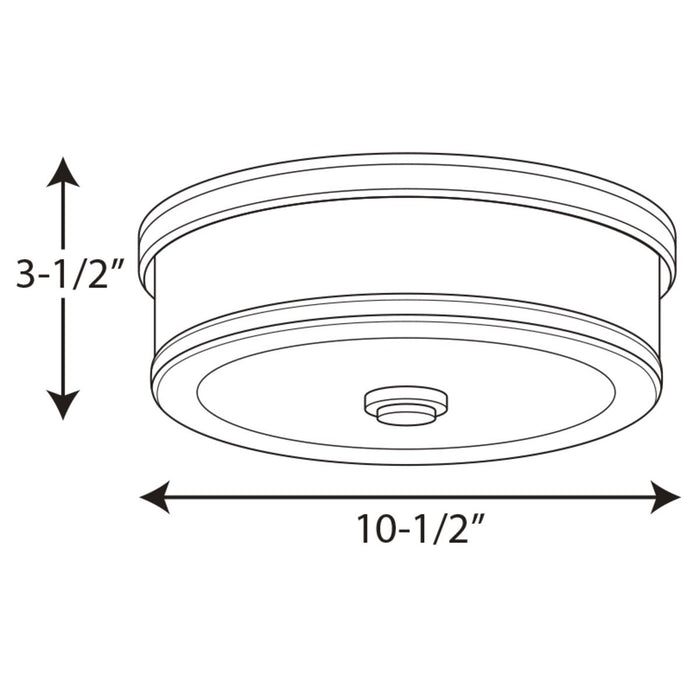 Progress Lighting Bezel Collection 10 Inch LED Flush Mount 3000K (P350085-009-30)