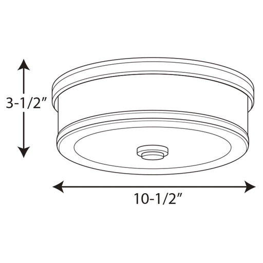 Progress Lighting Bezel Collection 10 Inch LED Flush Mount 3000K (P350085-015-30)
