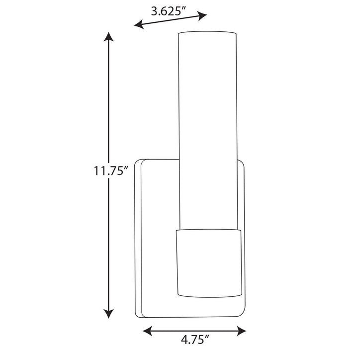 Progress Lighting Blanco LED Collection Brushed Nickel One-Light LED Wall Bracket 3000K (P710047-009-30)
