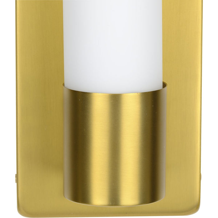 Progress Lighting Blanco LED Collection Satin Brass One-Light LED Wall Bracket 3000K (P710047-012-30)