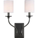 Progress Lighting Bonita Collection Black Two-Light Wall Sconce (P710019-031)