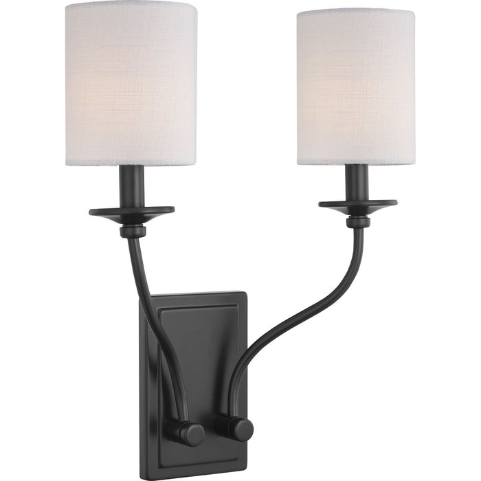 Progress Lighting Bonita Collection Black Two-Light Wall Sconce (P710019-031)