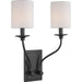 Progress Lighting Bonita Collection Black Two-Light Wall Sconce (P710019-031)