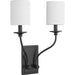 Progress Lighting Bonita Collection Black Two-Light Wall Sconce (P710019-031)