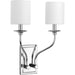 Progress Lighting Bonita Collection Polished Chrome Two-Light Wall Sconce (P710019-015)