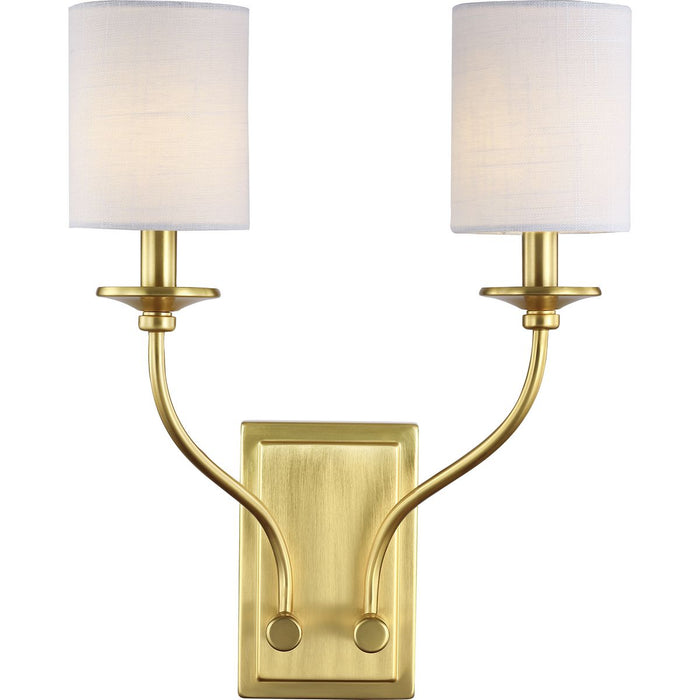 Progress Lighting Bonita Collection Satin Brass Two-Light Wall Sconce (P710019-012)