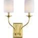 Progress Lighting Bonita Collection Satin Brass Two-Light Wall Sconce (P710019-012)