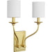 Progress Lighting Bonita Collection Satin Brass Two-Light Wall Sconce (P710019-012)