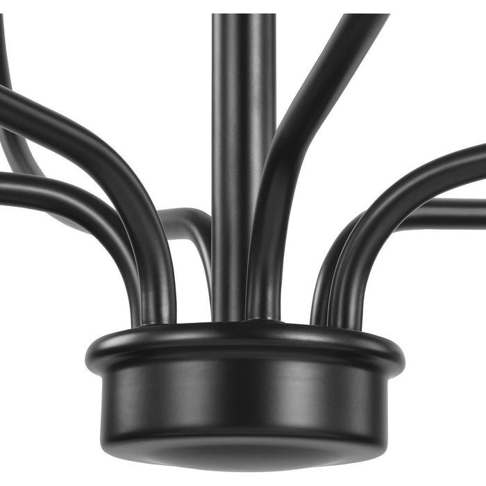 Progress Lighting Bonita Collection Six-Light Black Foyer Chandelier (P400227-031)