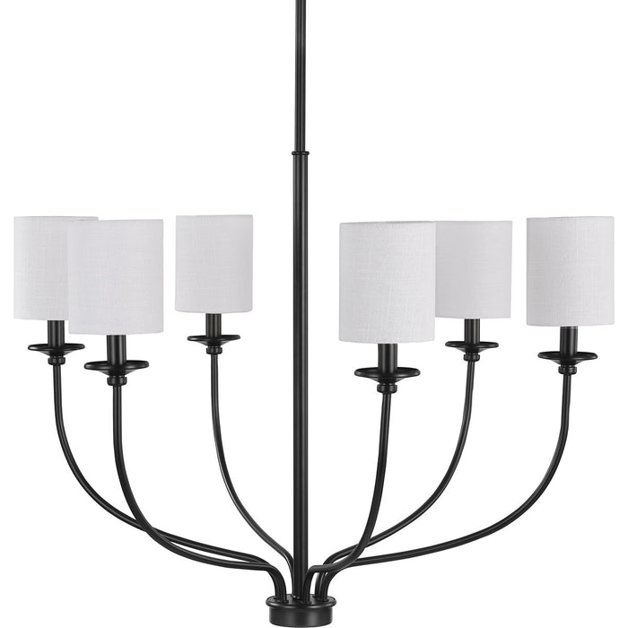 Progress Lighting Bonita Collection Six-Light Black Foyer Chandelier (P400227-031)