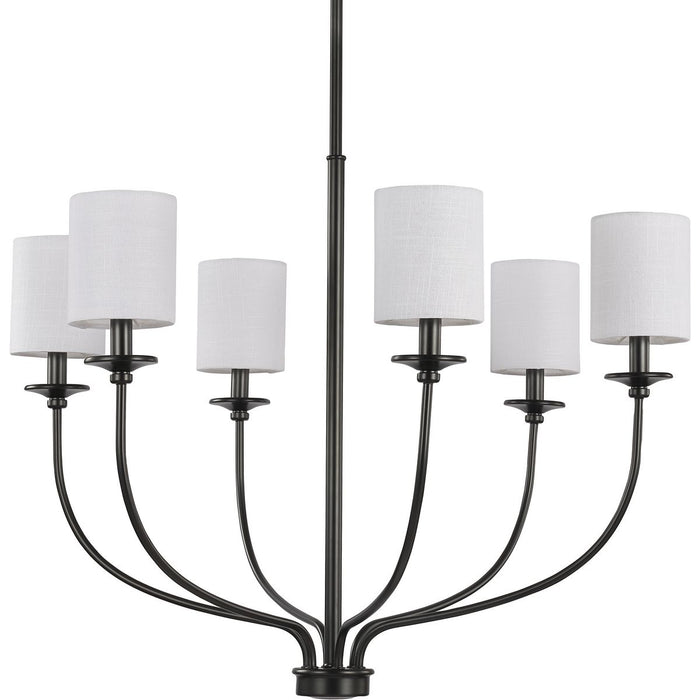 Progress Lighting Bonita Collection Six-Light Black Foyer Chandelier (P400227-031)