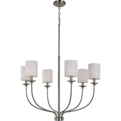Progress Lighting Bonita Collection Six-Light Brushed Nickel Foyer Chandelier (P400227-009)